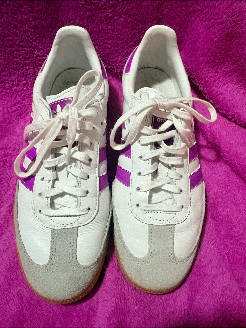 Adidas Samba Women's White & Purple Classic Sneaker